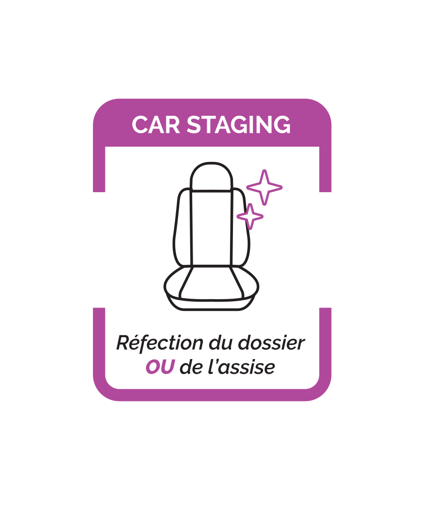 CAR STAGING / Restauration et repigmentation (APRÈS le soin des cuirs) du dossier OU de l'assise
