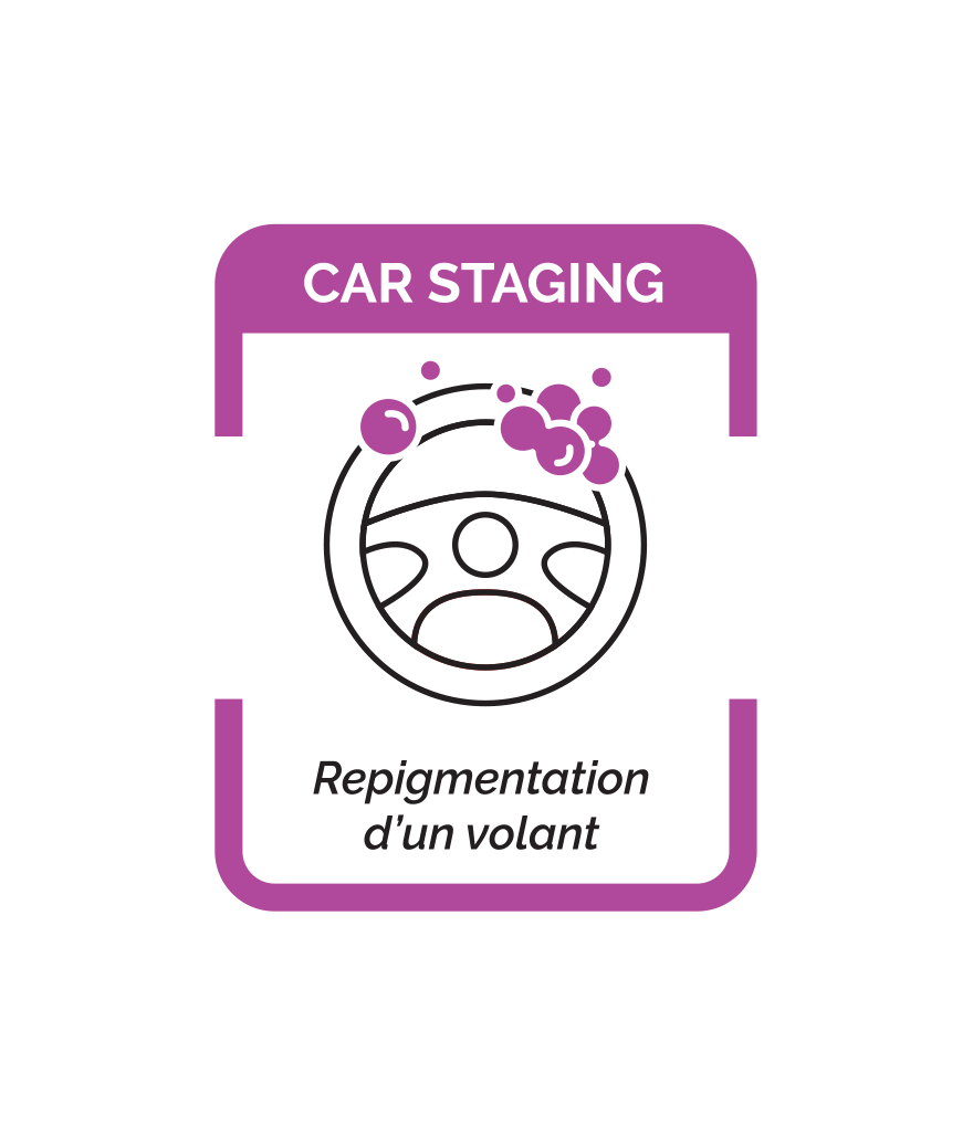 CAR STAGING / Repigmentation (soin des cuirs INCLUS) d'un volant